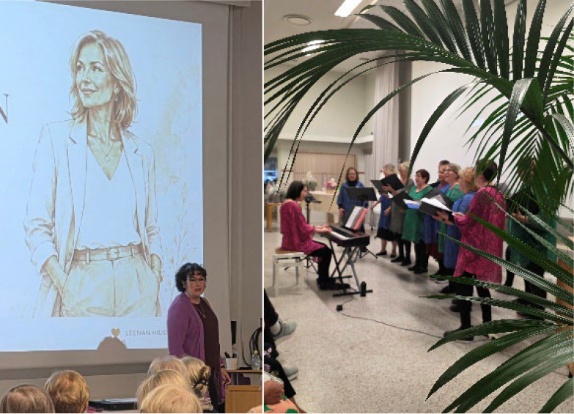 Syksyn ensimmäisessä jäsenillassa meitä opasti pukeutumisen saloihin tyylikonsultti Leena Lehto ja Whateversisters toi romanttisen tuulahduksen musiikin ja tekstien muodossa.